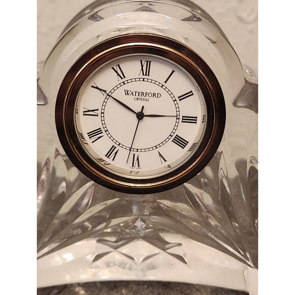 WATERFORD Crystal "Abbey" Clock Made In Ireland - Picture 4 of 6